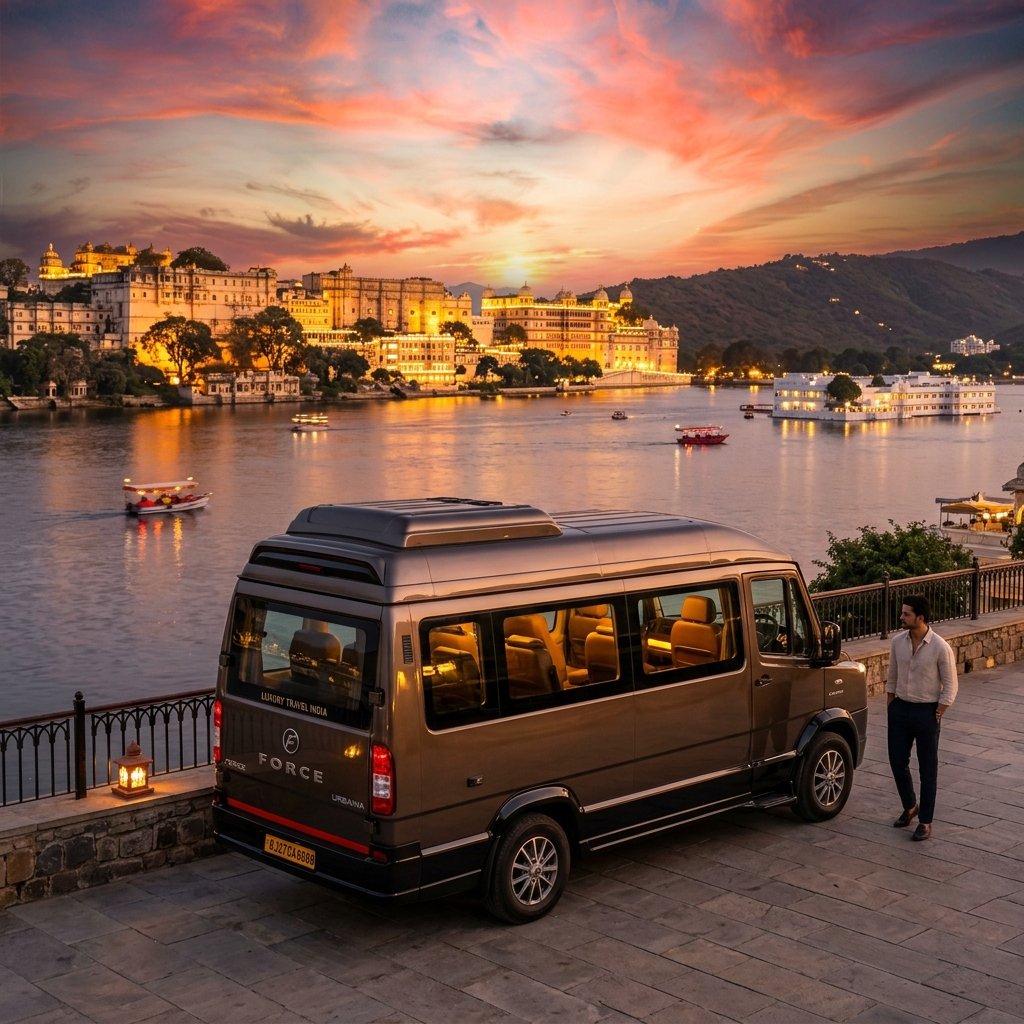 City Palace and Lake Pichola in Udaipur, Rajasthan – Delhi to Udaipur Urbania on rent for family & group tours