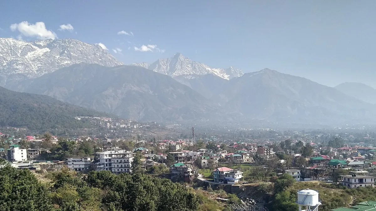 Dhauladhar Snow Mountain Ridge & Kangra Tea Gardens in Dharamshala, Himachal Pradesh – Delhi to Dharamshala Urbania on rent for family & group tours